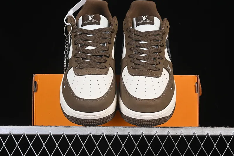 All categories Nk Air Force 1 Air Force series Nk Air Force 1 Low Air Force low top Nike Air Force 1'07 Low LV co-branded Army green silver black Air Force 1 low top casual sneakers DK0188-086